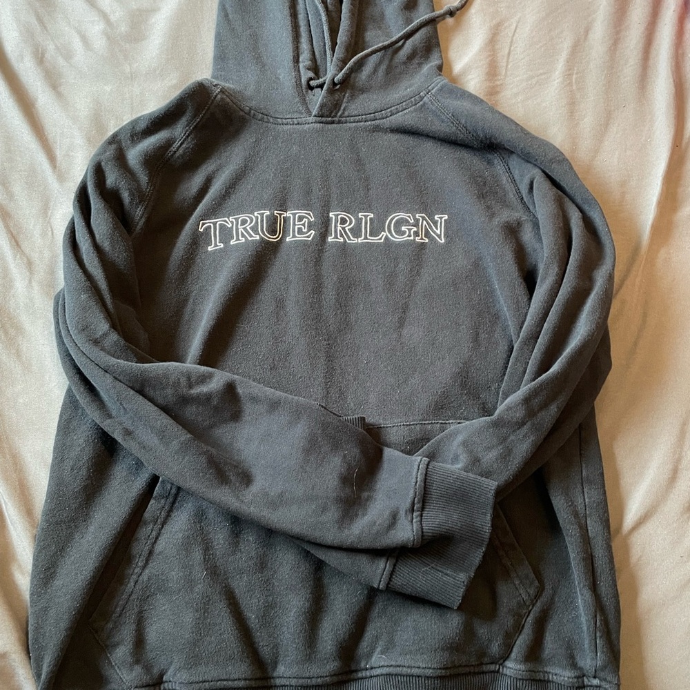 True Religion Gray Quarter-Zip Sweater